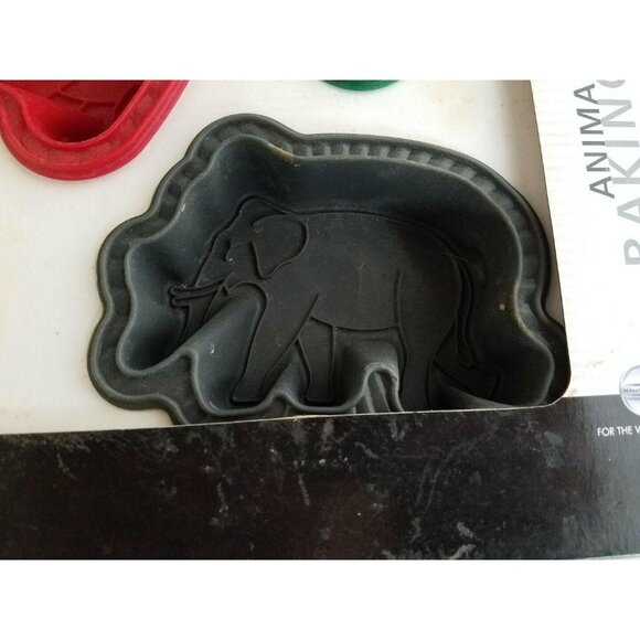 KitchenAid Animal Silicone Baking Molds Lion Monkey Rhino Elephant Alligator - Picture 4 of 8